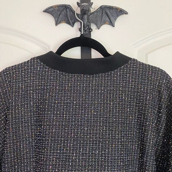 Torrid Bomber Jacket Black Color & multi colored thread accent NWT size 4X - Picture 9 of 14